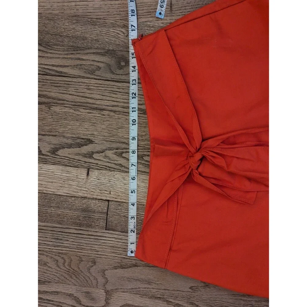 NWT Kate Spade Scenic Route Slub Cotton Culotte Pants 14 Cherpeper Red Orange